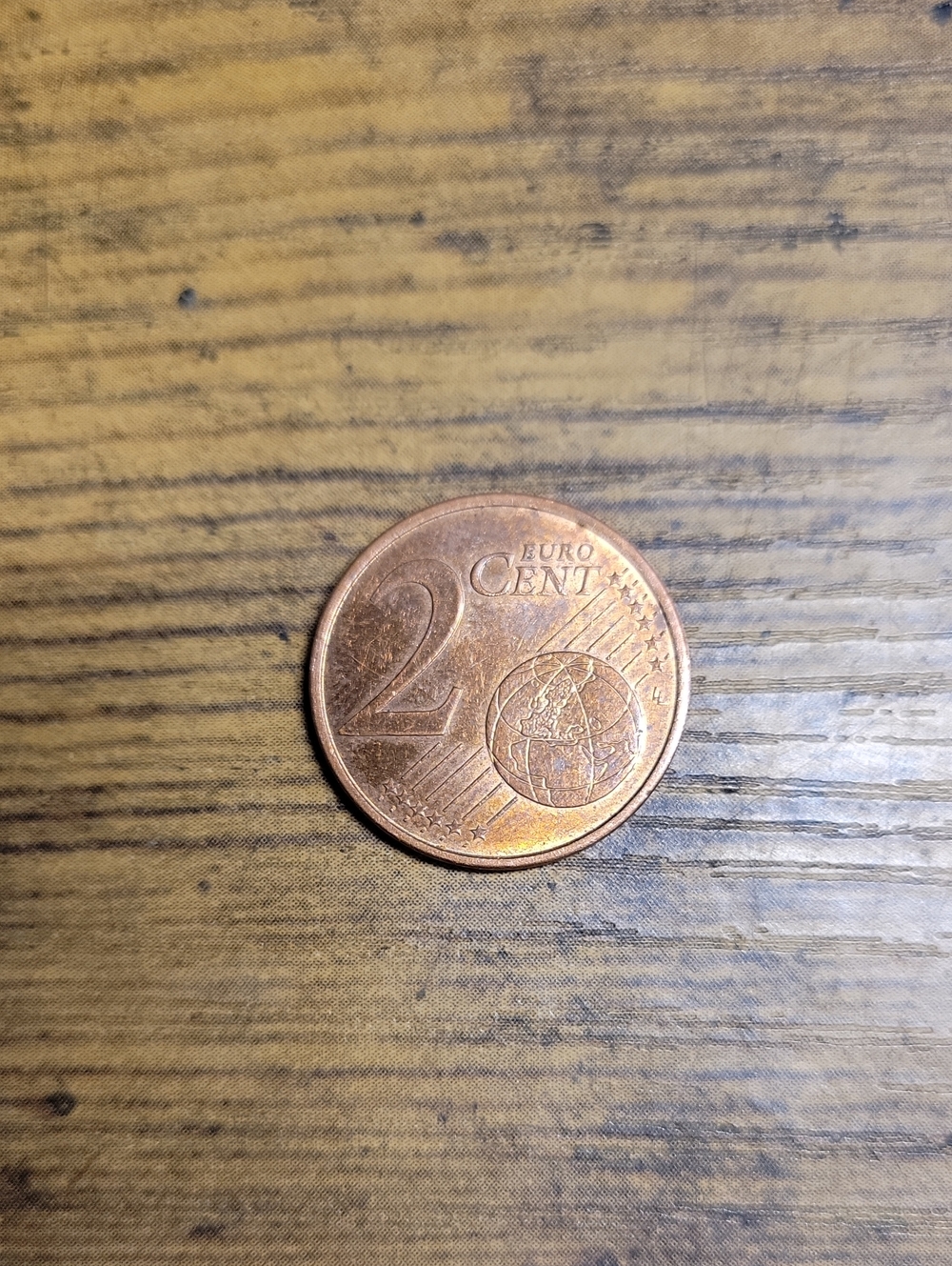 Classic 2018 2 Euro Cent Coin- Copper Tones